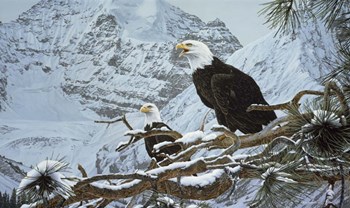 Eagles In The Pine by Ron Parker art print