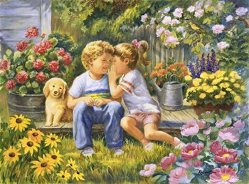 The Secret Garden by Rosanne Kaloustian art print