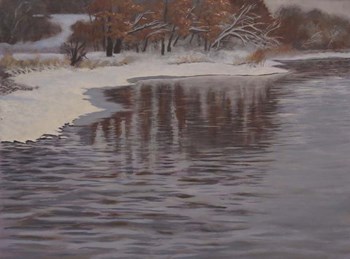 Huron River Cold by Rusty Frentner art print