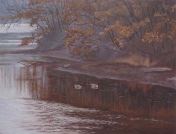 Huron River Geese by Rusty Frentner art print