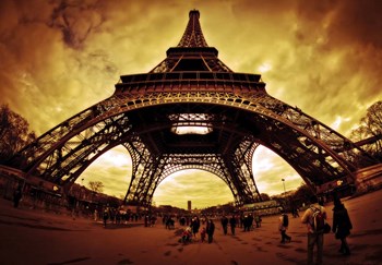 Eiffel Apocalypse Color by Sebastien Lory art print