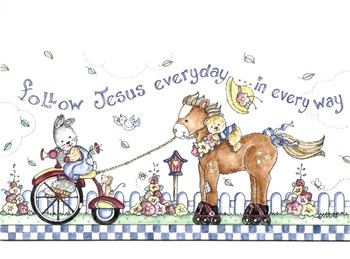 Follow Jesus Every Day by Shelly Rasche art print