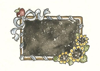 Chalkboard With Ribbon by Shelly Rasche art print