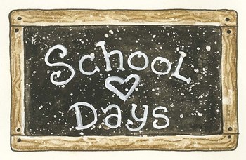 School Chalkboard by Shelly Rasche art print