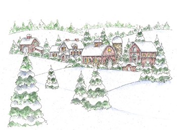 Winter Farm by Shelly Rasche art print