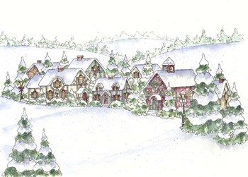 Houses by Shelly Rasche art print