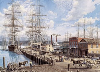 Vallejo St. Wharf by Stanton Manolakas art print