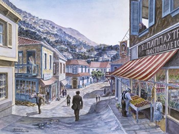 Pink House On Navarino St. by Stanton Manolakas art print