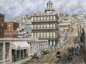 San Francisco, Knob Hill 1854 by Stanton Manolakas art print