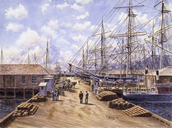 Wellington Wharf, Well. N.2, c.1898 by Stanton Manolakas art print