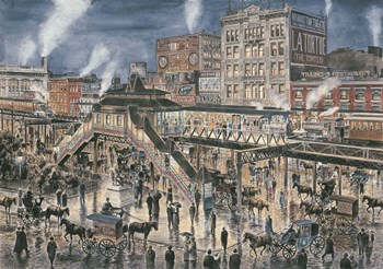 Greely Square, N. Y. C.  , c.1896 by Stanton Manolakas art print