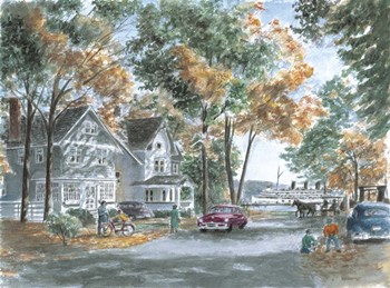 Autumn On Gwenn Dr. by Stanton Manolakas art print