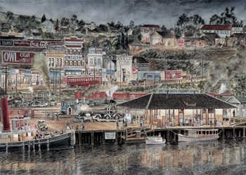 San Pedro By Starlight by Stanton Manolakas art print
