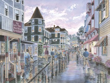 Mackinaw Sunset by Stanton Manolakas art print