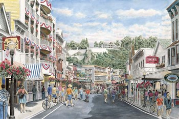 Main St., Mackinaw by Stanton Manolakas art print