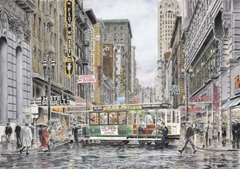 Eddy St., San Francisco by Stanton Manolakas art print