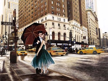 Kiss in Park Avenue by Pierre Benson art print