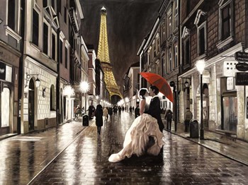 Kissing in Paris by Pierre Benson art print