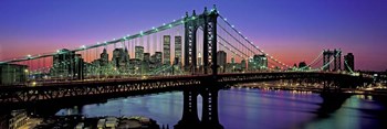 Manhattan Bridge and Skyline by Richard Berenholtz art print