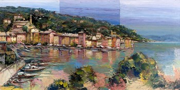 Portofino d&#39;Estate by Luigi Florio art print