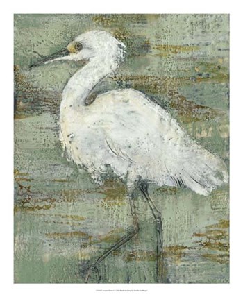 Textured Heron I by Jennifer Goldberger art print