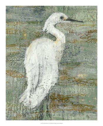 Textured Heron II by Jennifer Goldberger art print