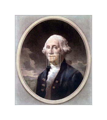 George Washington Cameo by Gilbert Stuart art print