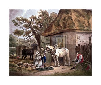 Feeding the Pigs by George Morland art print