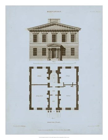 Chambray House &amp; Plan IV by Thomas Kelly art print