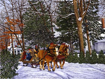 Sleighbells Ring by Thelma Winter art print