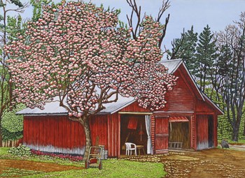Country Barn by Thelma Winter art print
