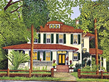 The Tile Roof, Georga by Thelma Winter art print