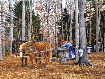 Gathering The Sap by Thelma Winter art print