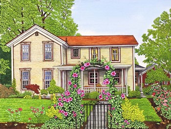 The Clematis Arbor by Thelma Winter art print