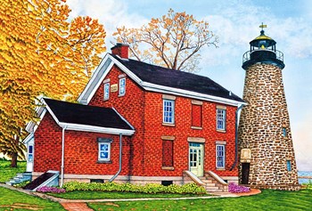Charlotte-Genesee Lighthouse, Rochester, Ny by Thelma Winter art print