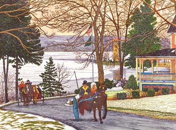 Chautauqua - Currier And Ives Ride by Thelma Winter art print