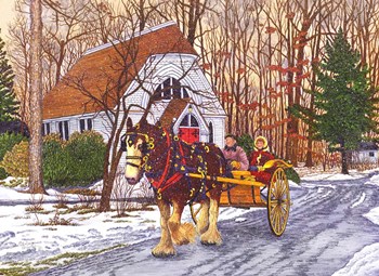 Chautauqua - Rooster&#39;s Ride by Thelma Winter art print