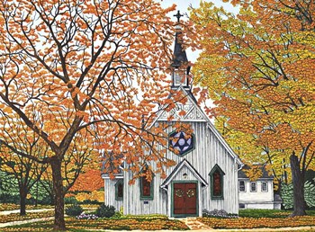 Country Church, Western NY by Thelma Winter art print