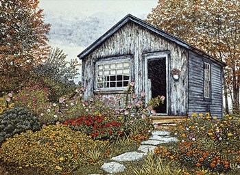 Flower Shed I, Arlington Vt by Thelma Winter art print