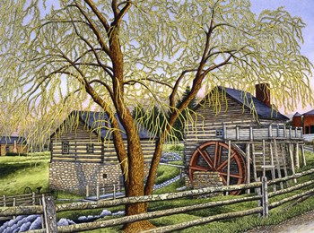 Mccormick Mill, Steeles Tavern Va by Thelma Winter art print