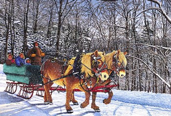 Sleigh Ride At Chestnut Ridge, Orchard Park, Ny by Thelma Winter art print