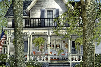 Wicker And Ferns by Thelma Winter art print