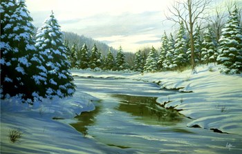 Winter Landscape 14 by Thomas Linker art print