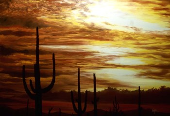 Cactus Sunset by Thomas Linker art print