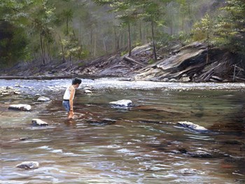 Wading by Thomas Linker art print
