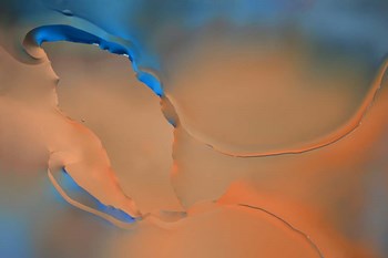 Blue and Orange Flow by Cora Niele art print
