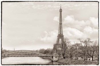 Eiffel Tower, Seine and Pont Rouelle by Cora Niele art print