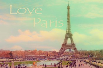 Love Paris Eiffel Tower by Cora Niele art print
