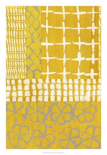 Golden Blockprint I by Chariklia Zarris art print