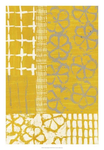 Golden Blockprint II by Chariklia Zarris art print